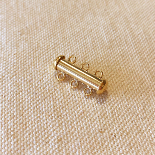 14k Gold Filled Tube Clasp 3 Row