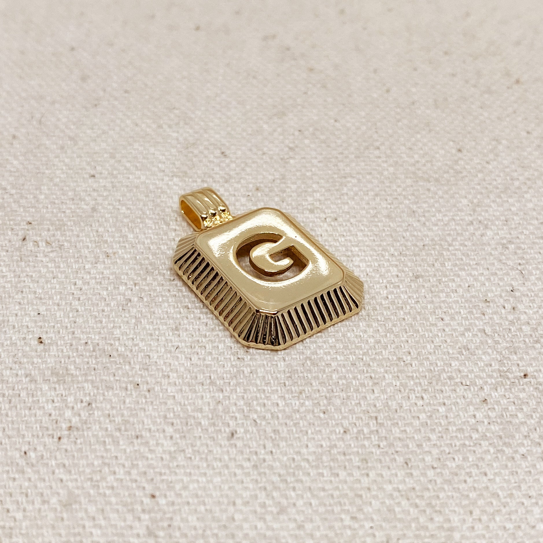 GoldFi 18k Gold Filled Initial Dainty Pendant