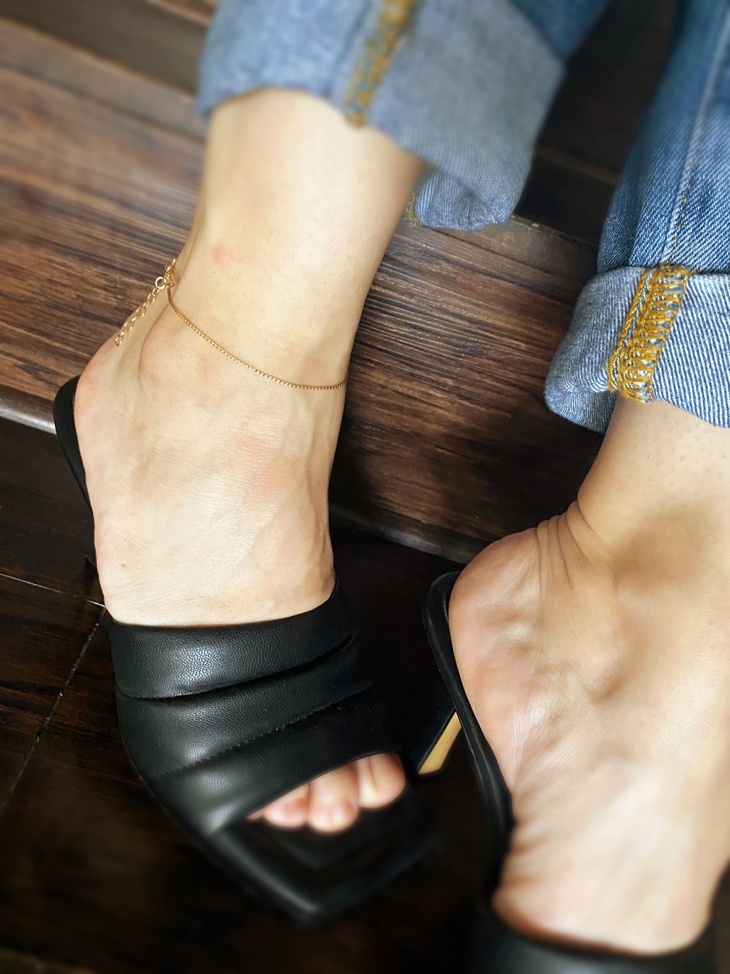 GoldFi 18k Gold Filled Delicate Anklet