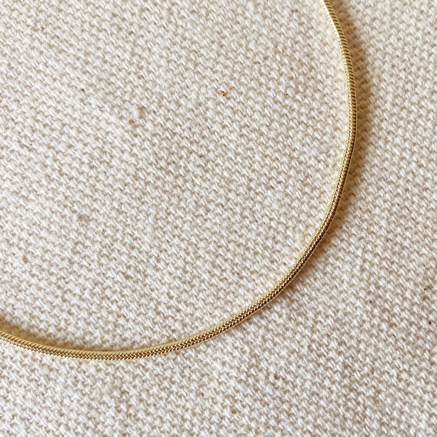 18k Gold Filled 1.2 mm Round Snake Chain Bracelet