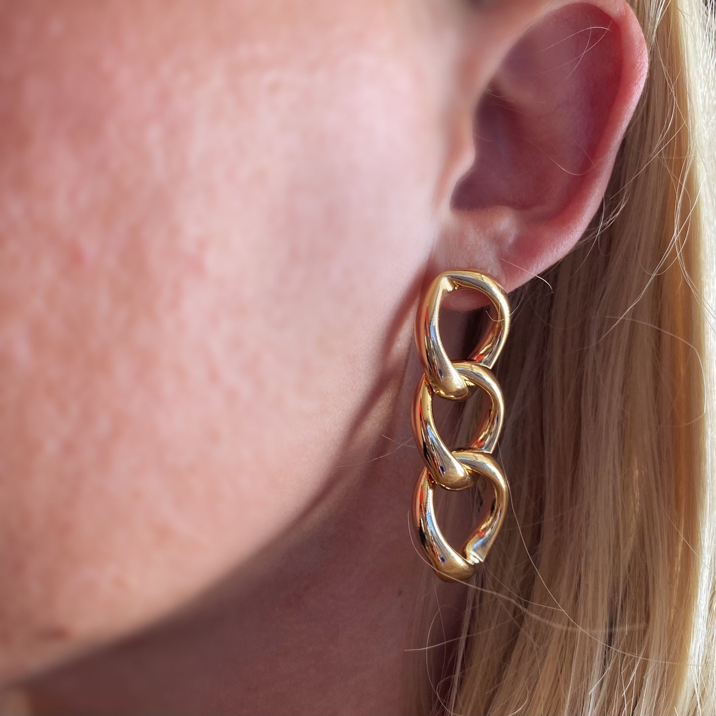 18k Gold Filled Chain Drop Earrings