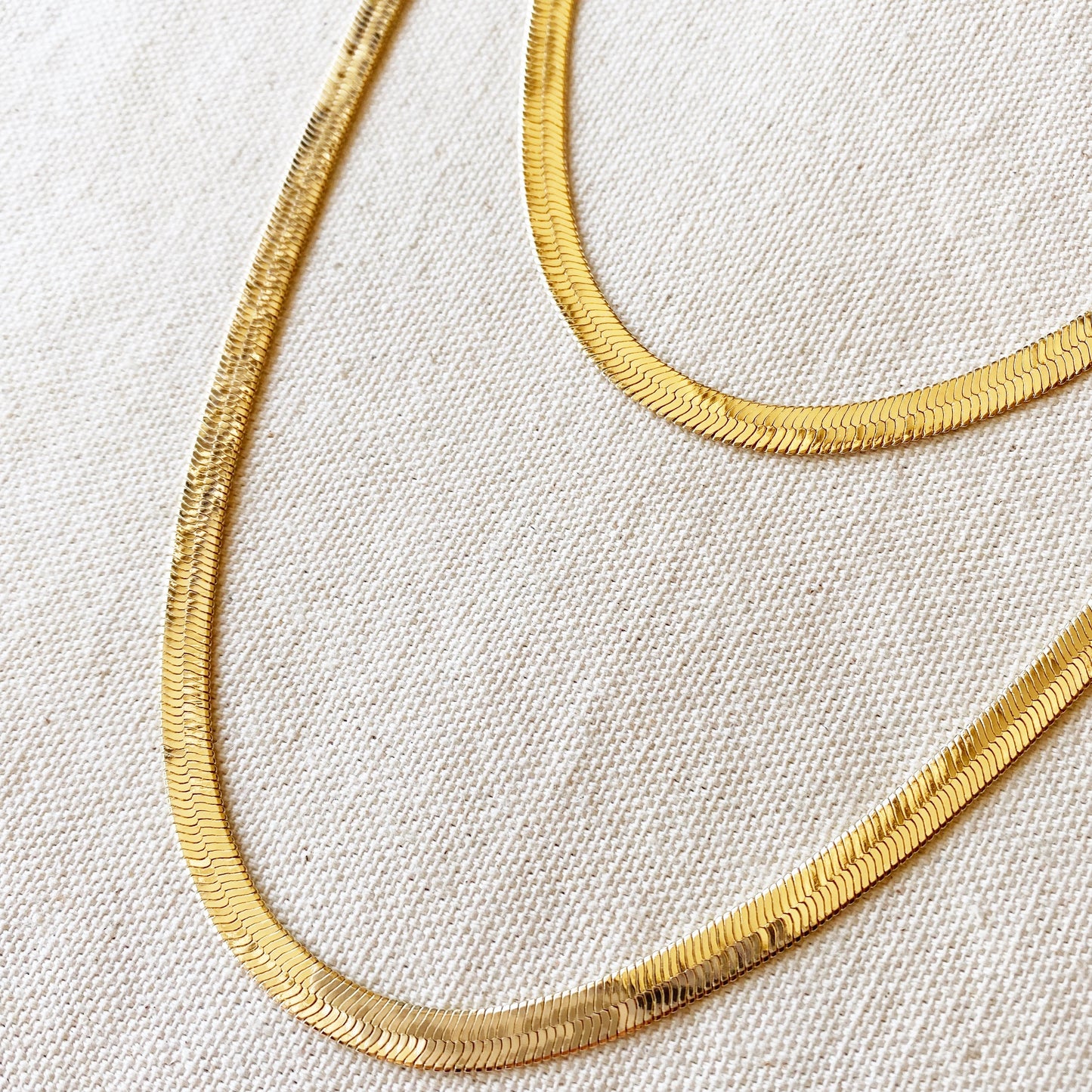 GoldFi 18k Gold Filled 6.0mm Thickness Herringbone Chain