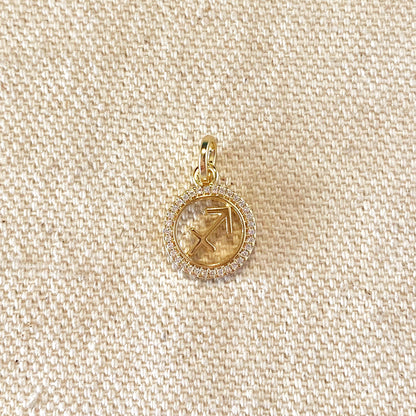 18k Gold Filled Mini Sagittarius Zodiac Pendant