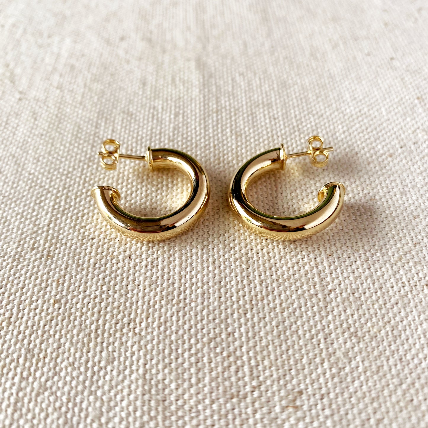 18k Gold Filled Half-Hoops Earrings