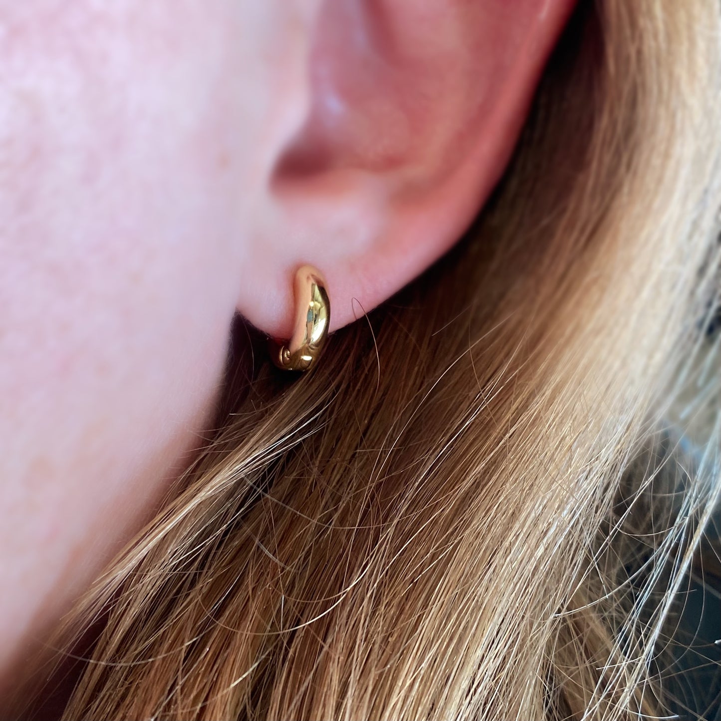 18k Gold Filled Mini Rounded Hoop Earring