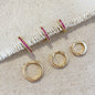 18k Gold Filled Fuchsia Hoop Trio