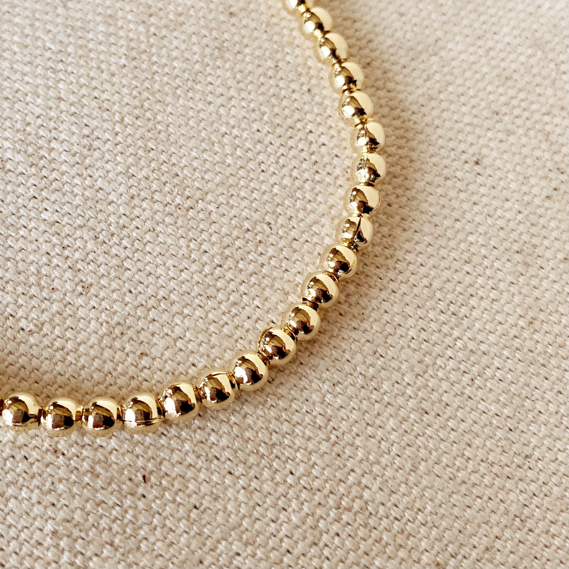 GoldFi 18k Gold Filled 3.5 mm Beaded Bracelet