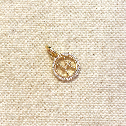 18k Gold Filled Mini Pisces Zodiac Pendant