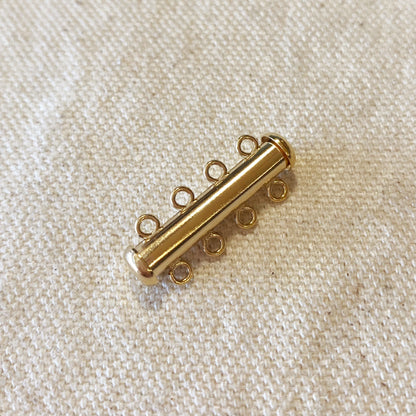 14k Gold Filled Tube Clasp 4 Row